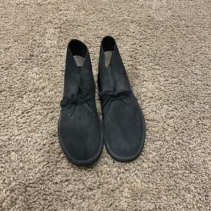 Clarks Originals Desert Boot Men's Black Suede Casual Shoes  26107882